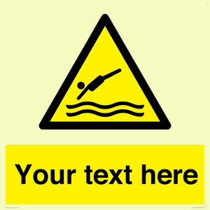 Custom Warning diving area